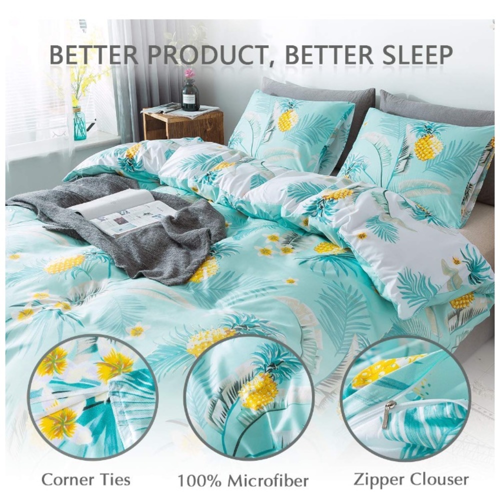 Reversible Duvet Cover Set Queen, 3 Pieces - Picture 2 of 7